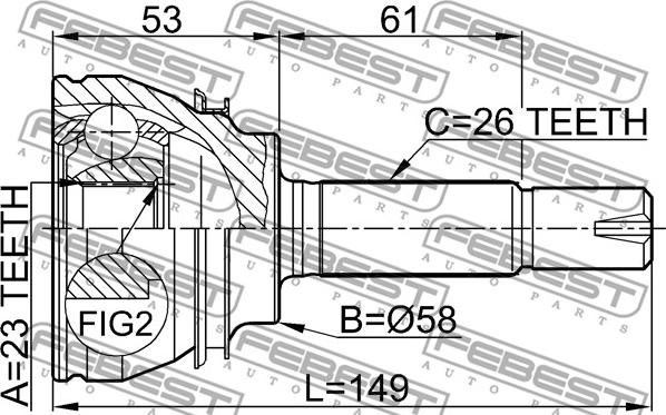 Febest 0110-054 - Set articulatie, planetara parts5.com