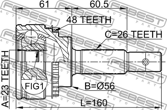 Febest 0110-051A48 - Set articulatie, planetara parts5.com