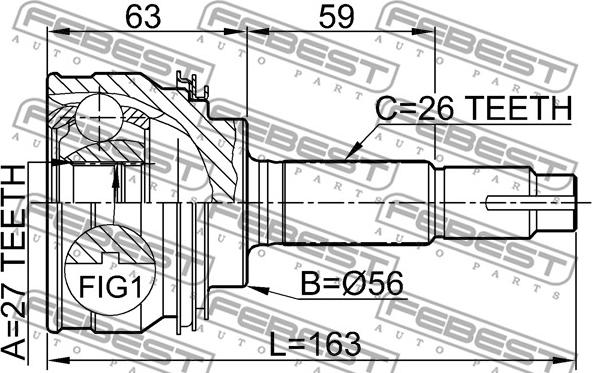 Febest 0110-018 - Set articulatie, planetara parts5.com