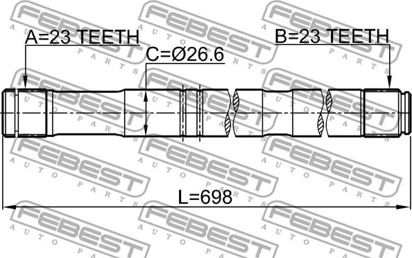 Febest 0112-ZZT251RH - Planetara parts5.com