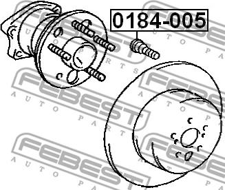 Febest 0184-005 - Perno de rueda parts5.com