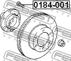 Febest 0184-001 - Perno de rueda parts5.com