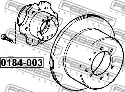 Febest 0184-003 - Колесен болт parts5.com