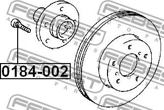 Febest 0184-002 - Perno de rueda parts5.com