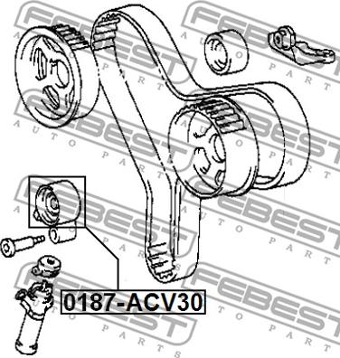 Febest 0187-ACV30 - Rola intinzator,curea distributie parts5.com