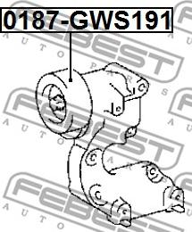 Febest 0187-GWS191 - Deflection / Guide Pulley, v-ribbed belt parts5.com