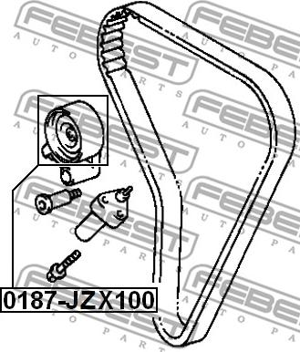 Febest 0187-JZX100 - Rola intinzator,curea distributie parts5.com