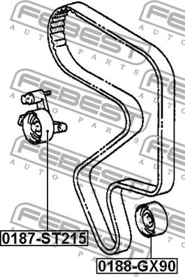 Febest 0187-ST215 - Rola intinzator,curea distributie parts5.com