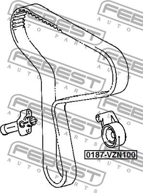 Febest 0187-VZN100 - Rola intinzator,curea distributie parts5.com