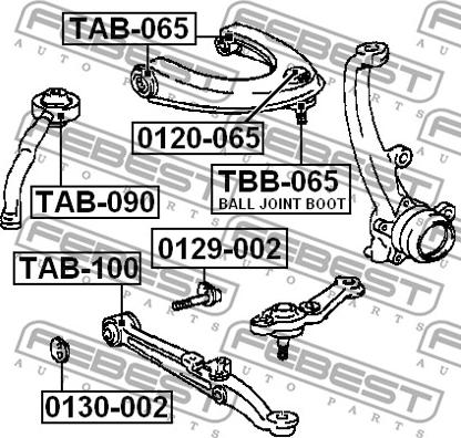 Febest 0129-002 - Surub corectare inclinare parts5.com