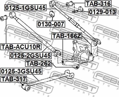 Febest 0129-013 - Surub corectare inclinare parts5.com