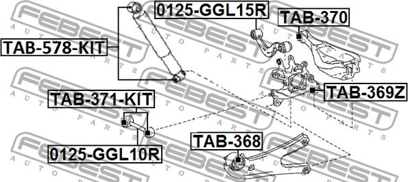 Febest TAB-368 - Suport,trapez parts5.com