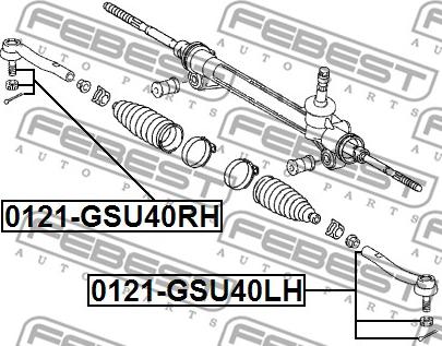 Febest 0121-GSU40RH - Tie Rod End parts5.com