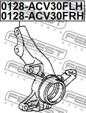 Febest 0128-ACV30FRH - Articulatie directie, suspensie roata parts5.com