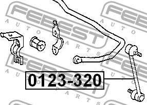 Febest 0123-320 - Demir / kol, stabilizatör parts5.com