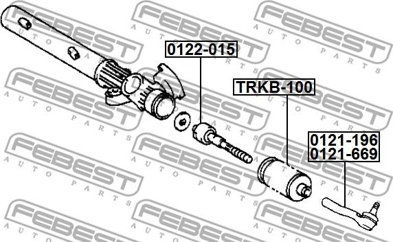 Febest 0122-015 - Articulatie axiala, cap de bara parts5.com