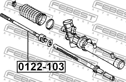 Febest 0122-103 - Articulatie axiala, cap de bara parts5.com