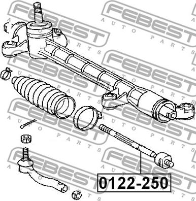 Febest 0122-250 - Articulatie axiala, cap de bara parts5.com