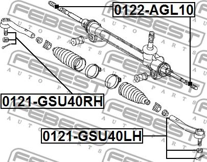 Febest 0122-AGL10 - Articulatie axiala, cap de bara parts5.com