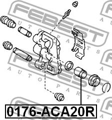 Febest 0176-ACA20R - Tłoczek, zacisk hamulca parts5.com