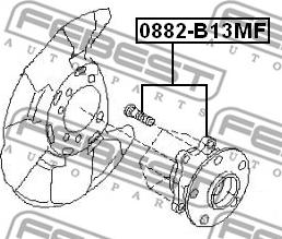 Febest 0882-B13MF - Главина на колелото parts5.com