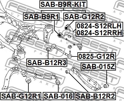 Febest 0824-S12RLH - Řídicí páka, zavěšení kol parts5.com