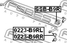 Febest 0823-B9RR - Šipka / potporanj, stabilizator parts5.com