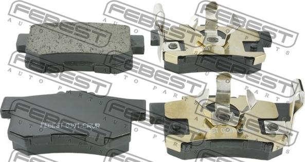 Febest 0301-CRVR - Sada brzdových destiček, kotoučová brzda parts5.com