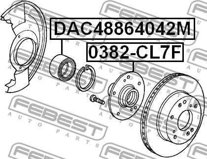 Febest 0382-CL7F - Piasta koła parts5.com