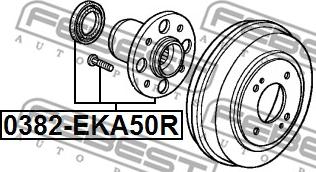 Febest 0382-EKA50R - Butuc roata parts5.com