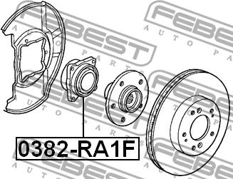 Febest 0382-RA1F - Πλήμνη τροχού parts5.com