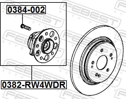 Febest 0382-RW4WDR - Butuc roata parts5.com