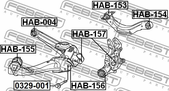 Febest 0329-001 - Surub corectare inclinare parts5.com