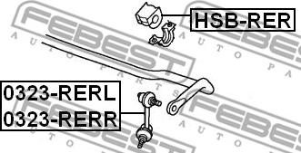 Febest 0323-RERR - Brat / bieleta suspensie, stabilizator parts5.com