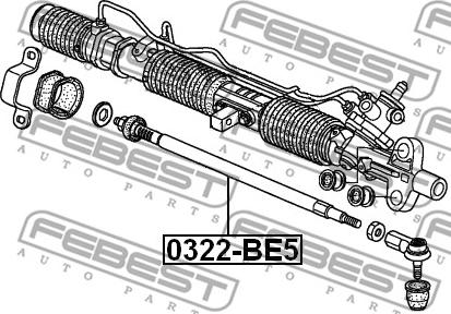 Febest 0322-BE5 - Aksijalni zglob, spona upravljača parts5.com