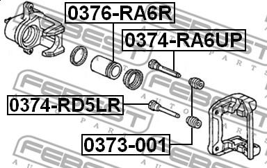 Febest 0376-RA6R - Piston, brake caliper parts5.com