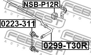 Febest 0299-T30R - Bara stabilizatoare,suspensie parts5.com