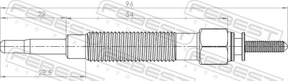 Febest 02642-002 - Bujie incandescenta parts5.com