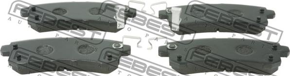 Febest 0201-Y62R - Brake Pad Set, disc brake parts5.com