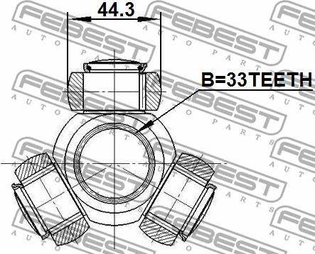 Febest 0216-J10 - Tripoda,cardan parts5.com