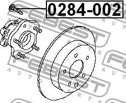 Febest 0284-002 - Kerékcsavar parts5.com