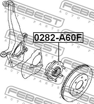 Febest 0282-A60F - Главина на колелото parts5.com