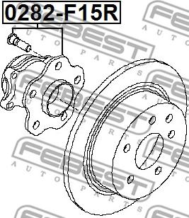 Febest 0282-F15R - Butuc roata parts5.com