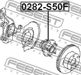 Febest 0282-S50F - Butuc roata parts5.com