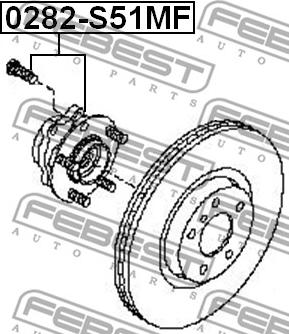 Febest 0282-S51MF - Butuc roata parts5.com