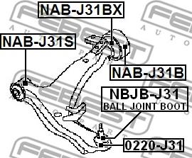 Febest NBJB-J31 - Chit reparatie, articulatie sarcina / ghidare parts5.com