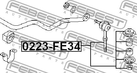 Febest 0223-FE34 - Rod / Strut, stabiliser parts5.com