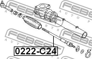 Febest 0222-C24 - Articulación axial, barra de acoplamiento parts5.com