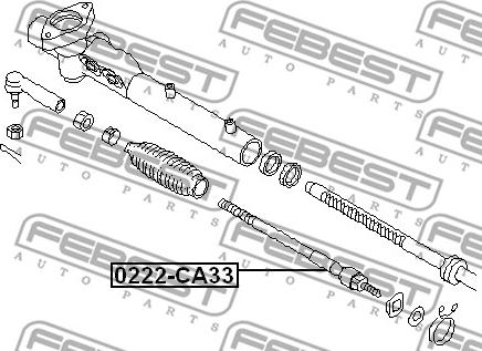 Febest 0222-CA33 - Inner Tie Rod, Axle Joint parts5.com