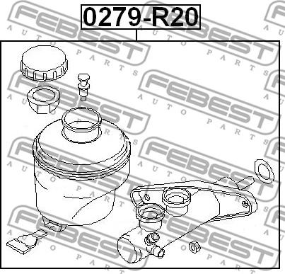 Febest 0279-R20 - Pompa centrala, frana parts5.com